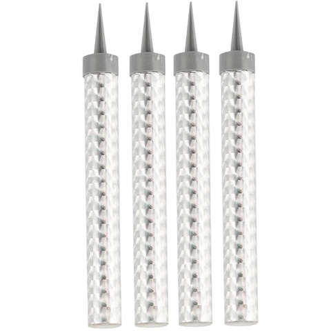 Свеча-Фонтан для торта 12см 40сек 4шт Серебро