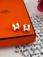 Серьги пусеты HERMES качество yellow VGOLD
