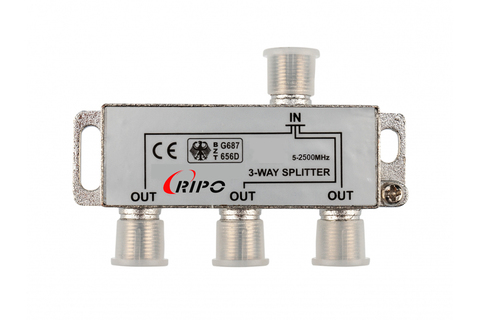 Сплиттер (делитель) TV Ripo на 3 направления под F разъемы 5-2500 MHz