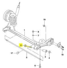 БОЛТ САЙЛЕНТБЛОКА ЗАДНЕЙ БАЛКИ NEXIA, LANOS, CHANCE, SENS, ESP GM