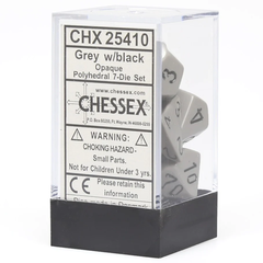Chessex 7-dice set Grey/Black
