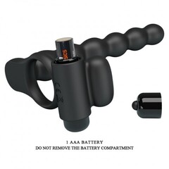 Эрекционное кольцо с вибропулей и анальным стимулятором