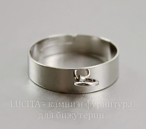 Основа для кольца с петелькой (цвет - античное серебро)