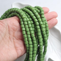 Каучук зеленый, бусины 6 мм, 006-01-202