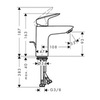 Смеситель для раковины однорычажный с донным клапаном Hansgrohe Logis 71102000