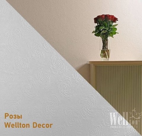 Стеклообои Wellton Decor WD810 Розы