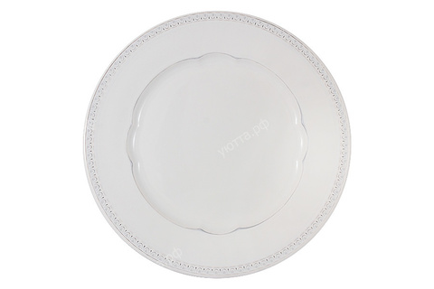 Тарелка обеденная Matceramica Augusta 27 см - Белый - Купить