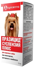 Празицид-суспензия Плюс антигельминтик шприц-дозатор для собак 10мл