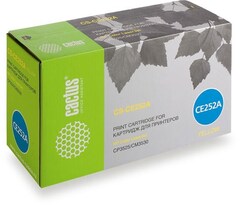 Лазерный картридж Cactus CS-CE252A (HP 504A) желтый для принтеров HP Color LaserJet CM3530, CM3530fs MFP, CP3520, CP3525, CP3525dn, CP3525x (7'000 стр.)