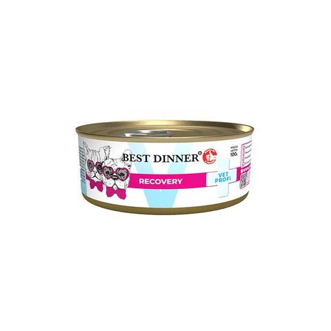 Консервы Best Dinner Recovery 100г для собак и кошек при истощении,восстановлении(Рекавери)