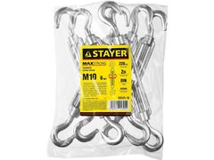 STAYER DIN 1480, М10, 6 шт, талреп крюк-крюк (30525-10)