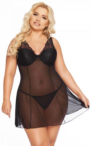 Полупрозрачная сорочка Berta - SoftLine Plus size 1892