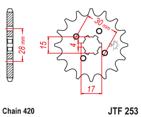 Звезда ведущая JTF253 15