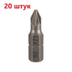 Бита PZ1 х25мм S2 20шт SGS 6325-PZ1-20