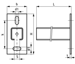 Walraven BIS RapidRail консоль настенная из профиля WM1 30х15х200 мм (6603120)