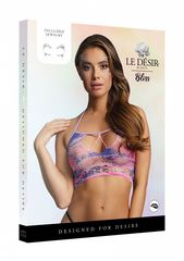 Укороченный топ с бретелькой через шею и наклейкой на лицо Strappy Halter Top & Dazzling Sticker - 