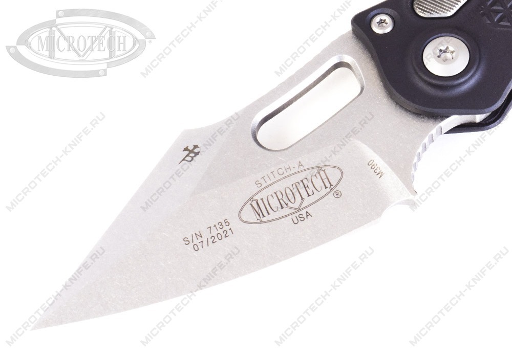 Нож Microtech Stitch Auto Stonewash 169-10 - фотография 