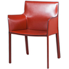Стул с подлокотниками Barrie красная кожа
