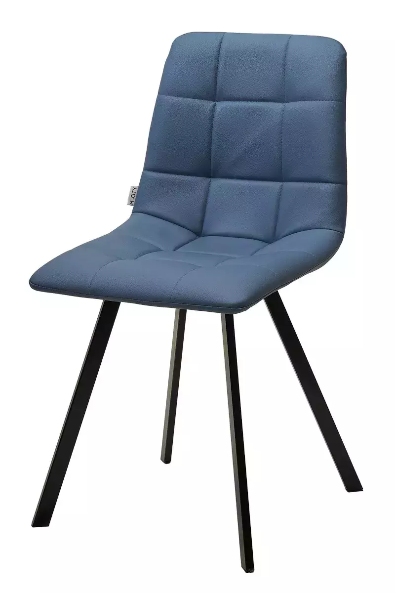Стул CHILLI-Q SQUARE Oracul 795 Синий, экокожа PU / черный каркас, М-City