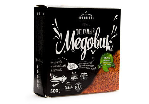 Торт слоеный медовик "Кондитерская Прохорова", 500г