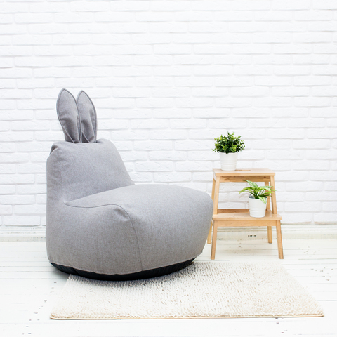 Кролик M тканевый (светло-серый)