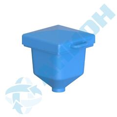 Бункер 45 л с патрубком d 118 / 108 мм Анион 45 л. конусный (550x470x570см;синий) - арт.559503