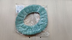 Утеплитель унитаза, накладка теплый стульчак, домашний уют цвет зеленый.