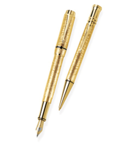 Перьевая ручка Parker Duofold Esparto F103 Solid Gold123