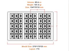 Форма поликарбонатная для шоколада - Плитка Королевский шоколад