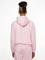 Женская теннисная куртка Tommy Hilfiger Relaxed Branded Zip Up Hoodie - pastel pink