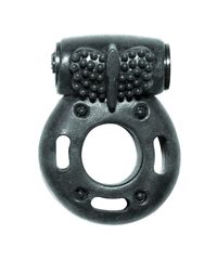 Черное эрекционное кольцо с вибрацией Rings Axle-pin - 