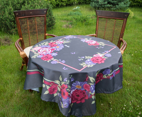 Скатерть 140x140 Blonder Home Gloria шоколадная