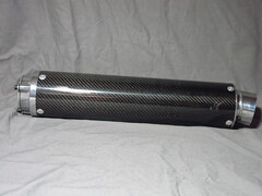 Глушитель карбон 540x51x75мм царапина