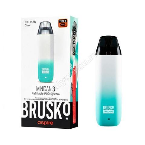 Электронная сигарета Brusko Minican 3 - Бирюзово-белый градиент
