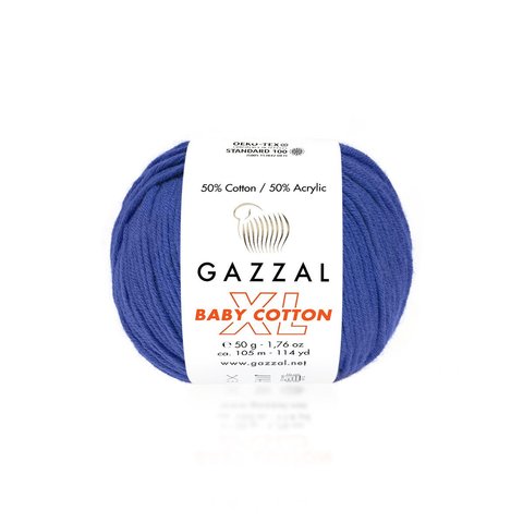 Пряжа Gazzal Baby Cotton XL 3421 электрик