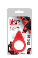 Красное эрекционное кольцо LIT-UP SILICONE STIMU RING 1 RED - 