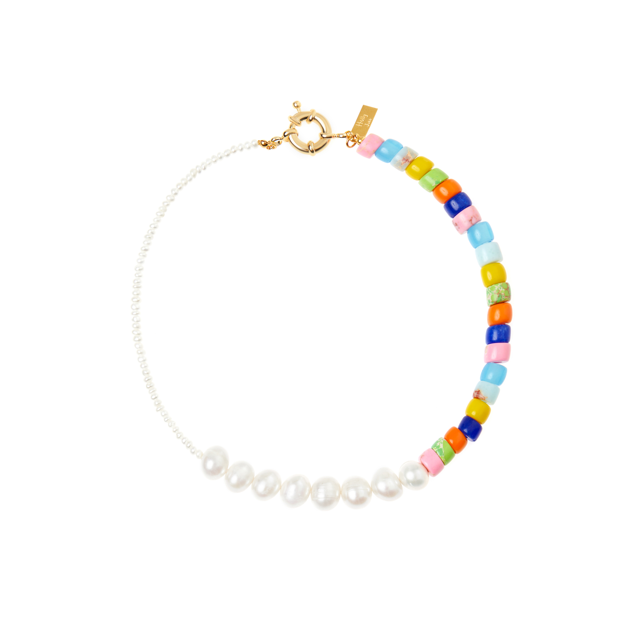 HOLLY JUNE Колье Colorful Pearly Necklace holly june колье pearly abundance cross necklace – nacre