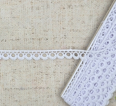 Кружево плетеное, ш. 1,5 см, белый