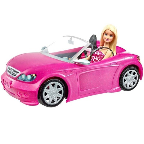 Барби в гламурном кабриолете, блондинка