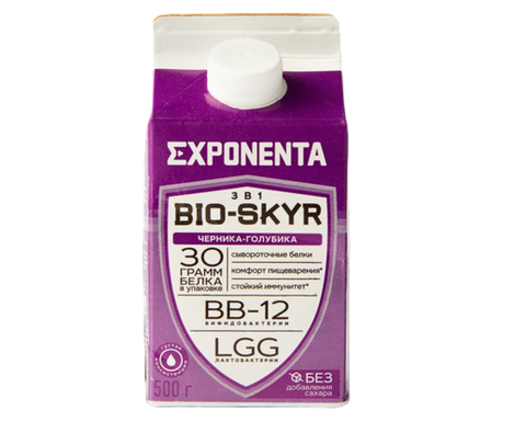 Напиток Exponenta High-pro 3в1 Черника-Голубика 250гр