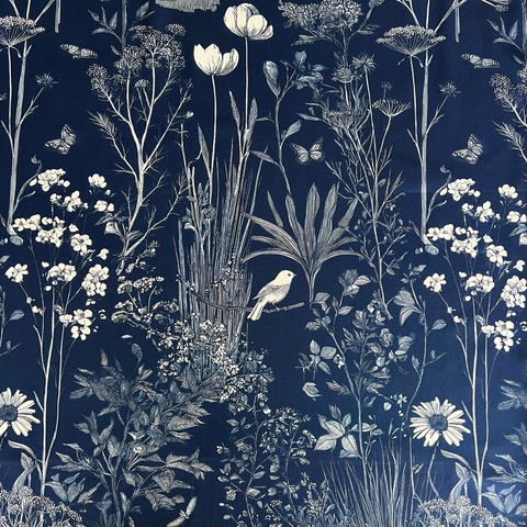 ПРЕДЗАКАЗ, СУМЕРЕЧНЫЙ ЛУГ, СИНИЙ - 100% хлопок