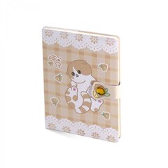 
          Записная книжка 12,5 см * 17,5 см , 7БЦ, Alingar, ламинация (soft touch), клапан на магн со стразой, 95л., комбинир. внутр. блок, "Кот с лимонами"