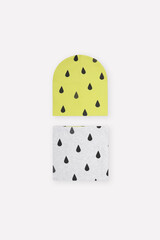 комплект  для мальчика  К 8151/фисташковый,св.серый меланж,капли