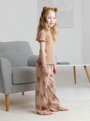 пижама  для девочки  К 1636/пралине,милые мишки