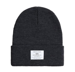 Шапка Alpha Industries Essential Beanie Dark Charcoal Heather (Темно-серая)