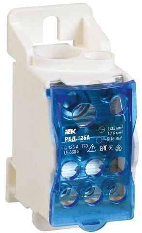 Распределительный блок на DIN-рейку РБД-125А IEK