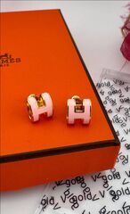 Серьги пусеты HERMES качество yellow VGOLD