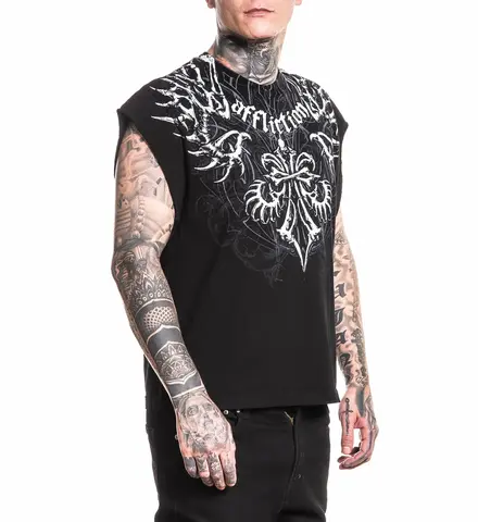 Affliction | Футболка без рукавов мужская Skeleton Muscle Tee A31201 справа