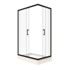 Душевое Ограждение Triton Фикс-Блэк 120х80