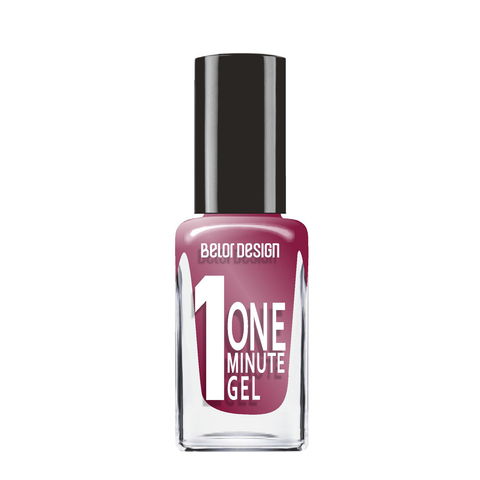 BelorDesign Лак для ногтей One Minute Gel тон 221 искристый бордовый 10мл